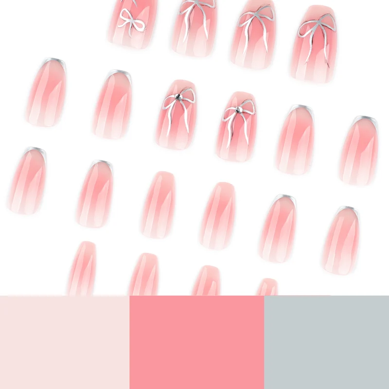 Kunstvolle Nagelkunst mit Schleifen-Design Karnz