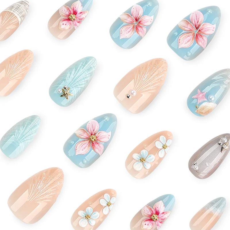 Kunstvolle Nagelkunst mit maritimen Motiven Karnz