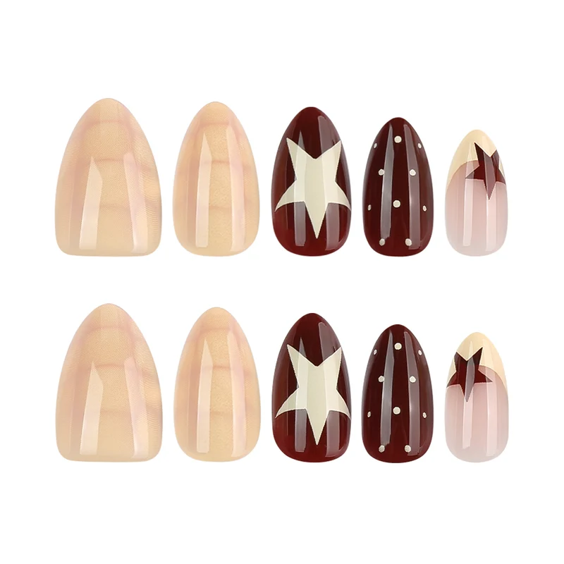 Kunstvolle Nagelkunst mit geometrischem Muster und festlichem Design Karnz