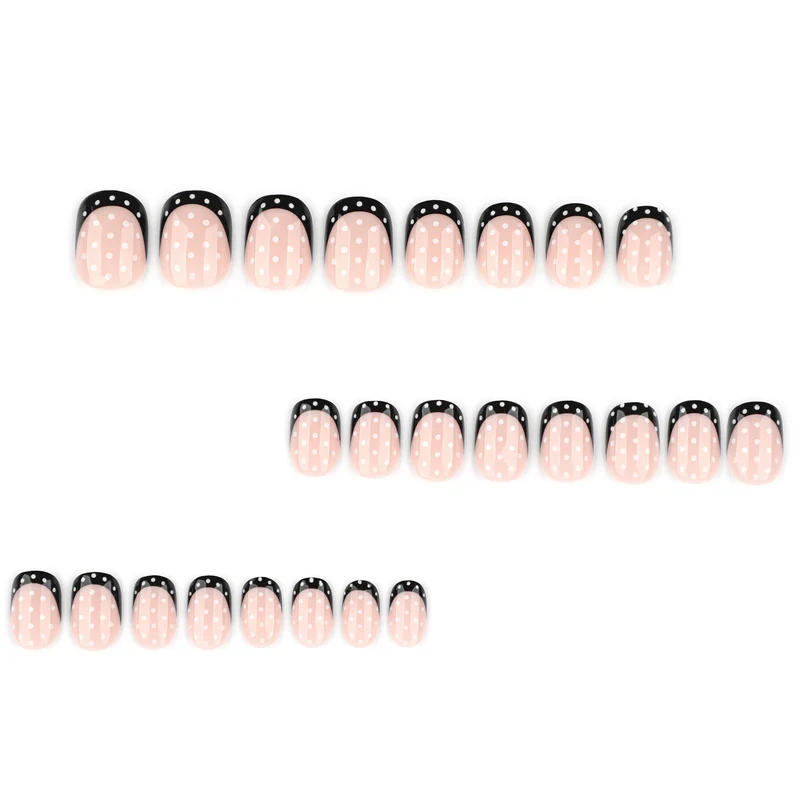 Kunstvolle Nagelkunst mit eleganten Punkten und Ombre-Effekt Karnz