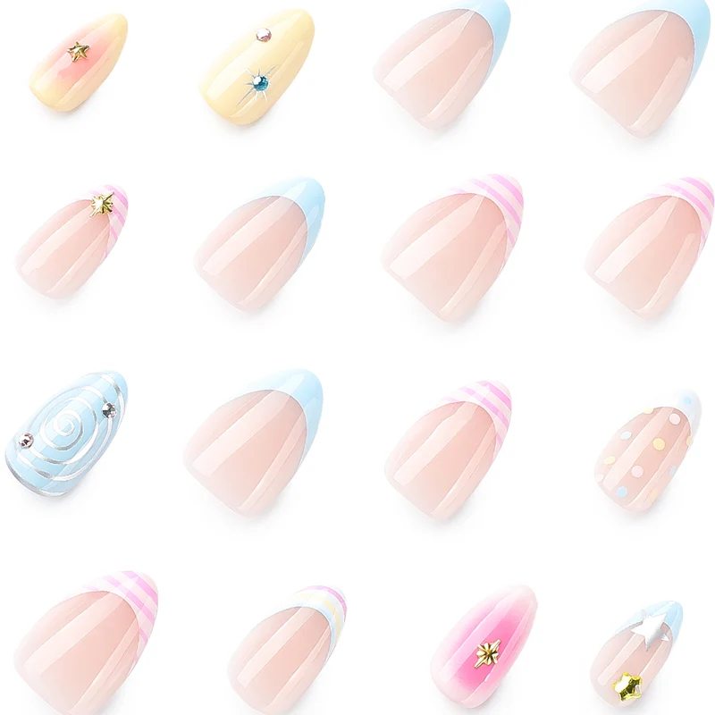 Kunstvolle Nagelkunst mit bunten Designs Karnz