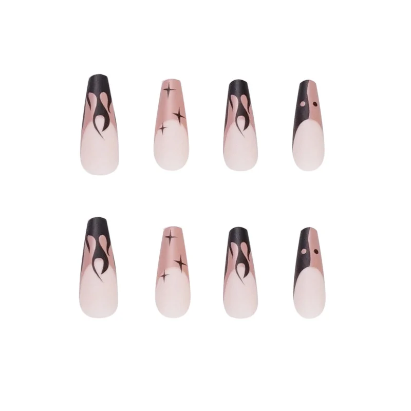 Kunstvolle Nagelkunst im stylishen Flammendesign Karnz