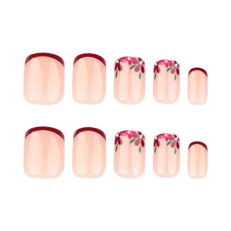Kunstvolle Nagelgestaltung mit Blumen- und Farbverlaufseffekten Karnz