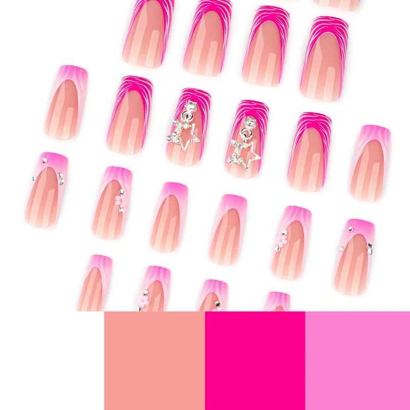 Kunstvolle Nageldesigns mit Glitzer- und Blumenakzenten Karnz