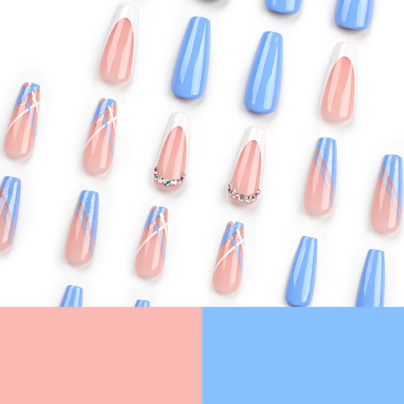 Kunstvolle Gel-Nägel mit Glitzerverzierungen und eleganten Designs Karnz