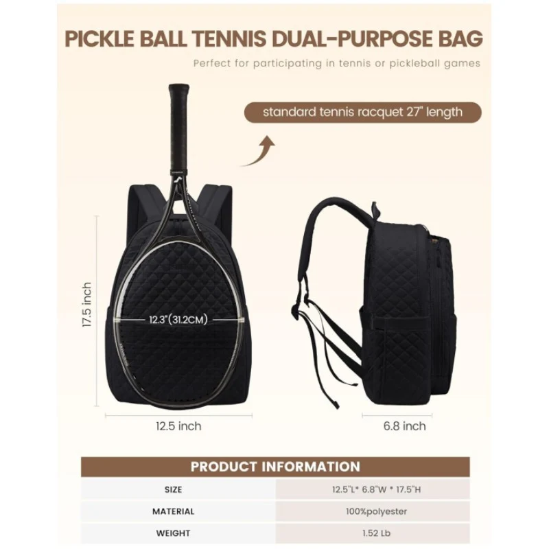 Stylische gesteppten Tennisschläger Rucksack Karnz