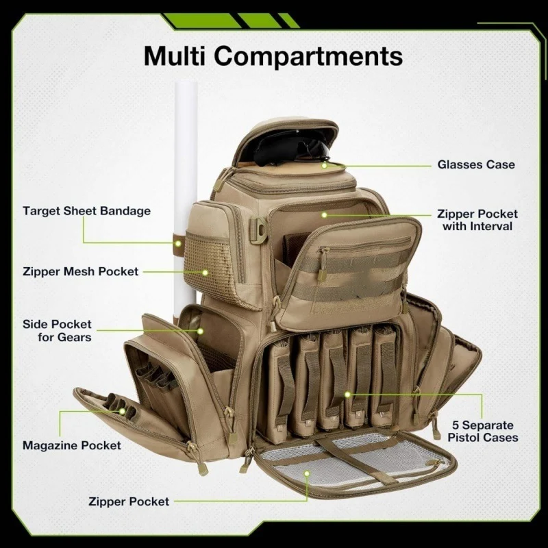 Taktischer Multi-Taschen Cargo-Rucksack Karnz