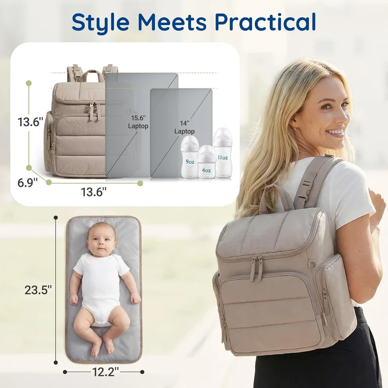 Isolierter Mehrfach-Taschen-Rucksack Karnz