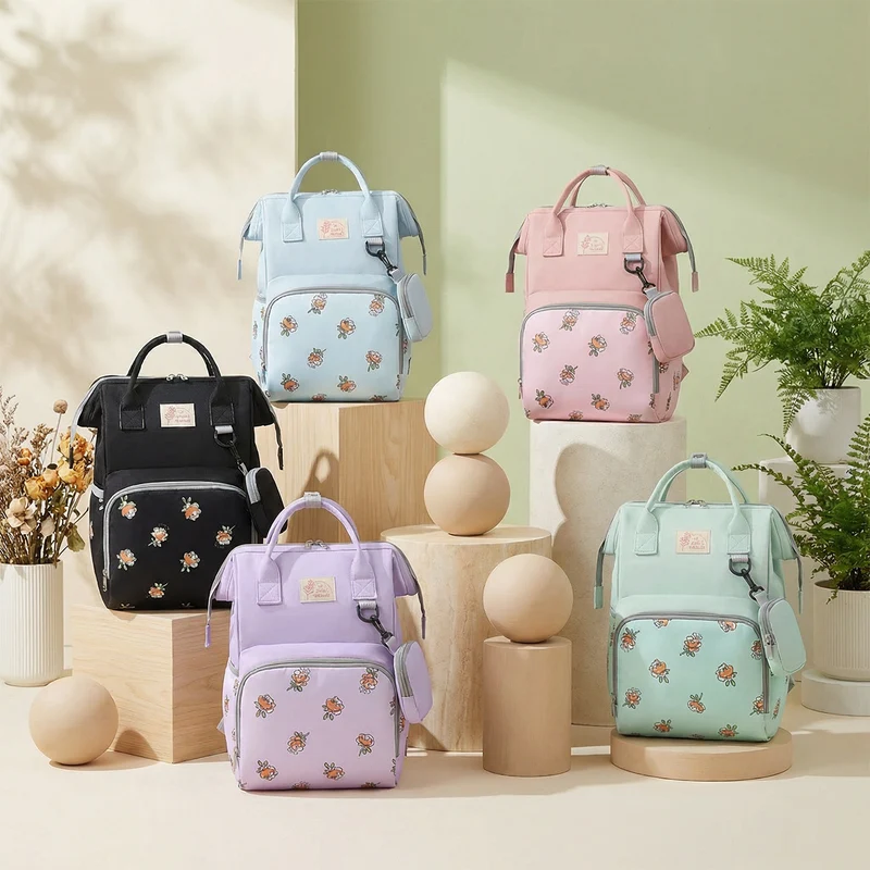 Stilvoller Rucksack mit floralem Muster Karnz
