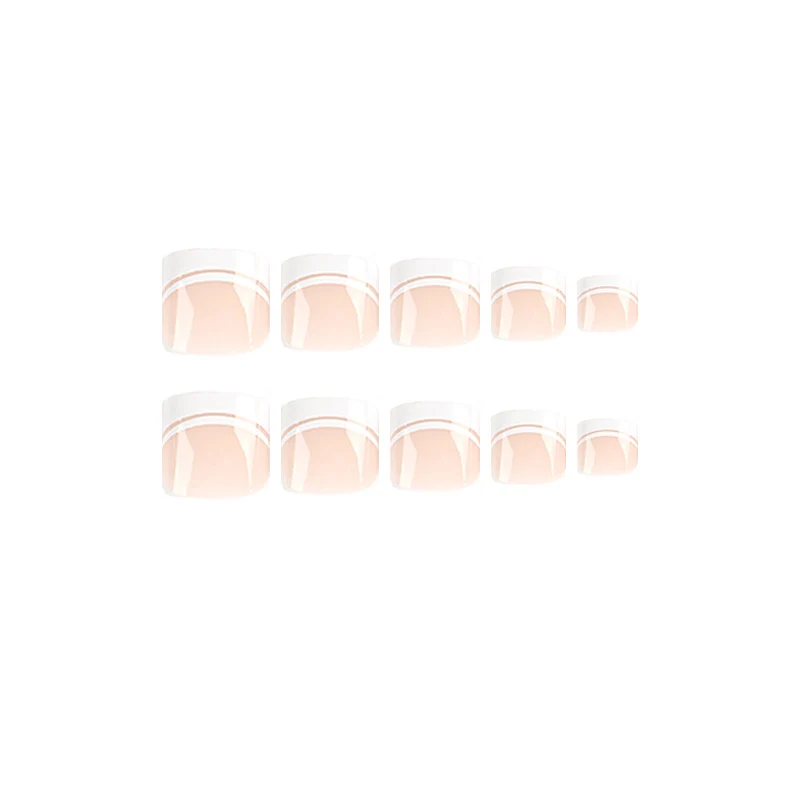 Kunstvolle Fußnagelkunst mit elegantem French-Tip Design Karnz