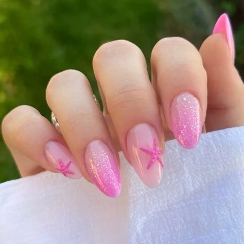 Künstliche Nagelkunst mit verspielten Punkten und Schleifen Karnz