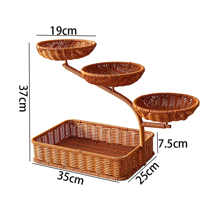 Multi-Ebenen Rattan Lagerung Karnz
