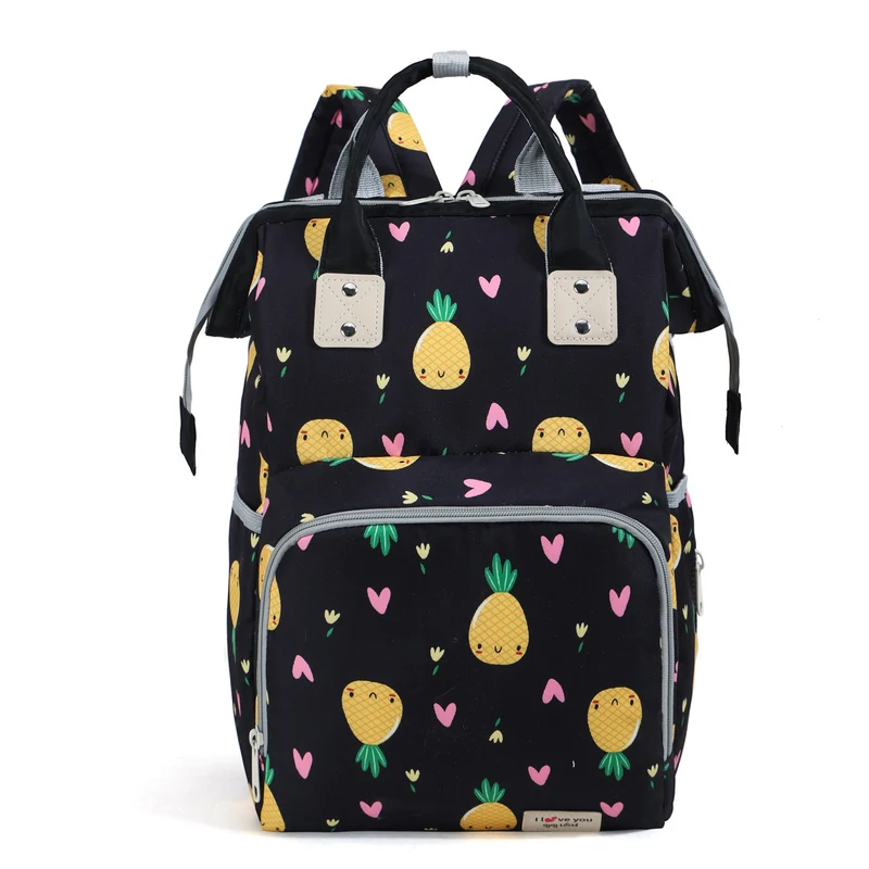 Verspielter Ananasdruck Wickelrucksack Karnz