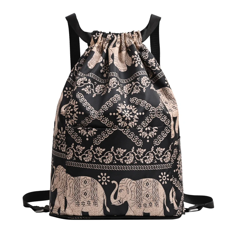 Zugkordel Blumendruck Rucksack Karnz