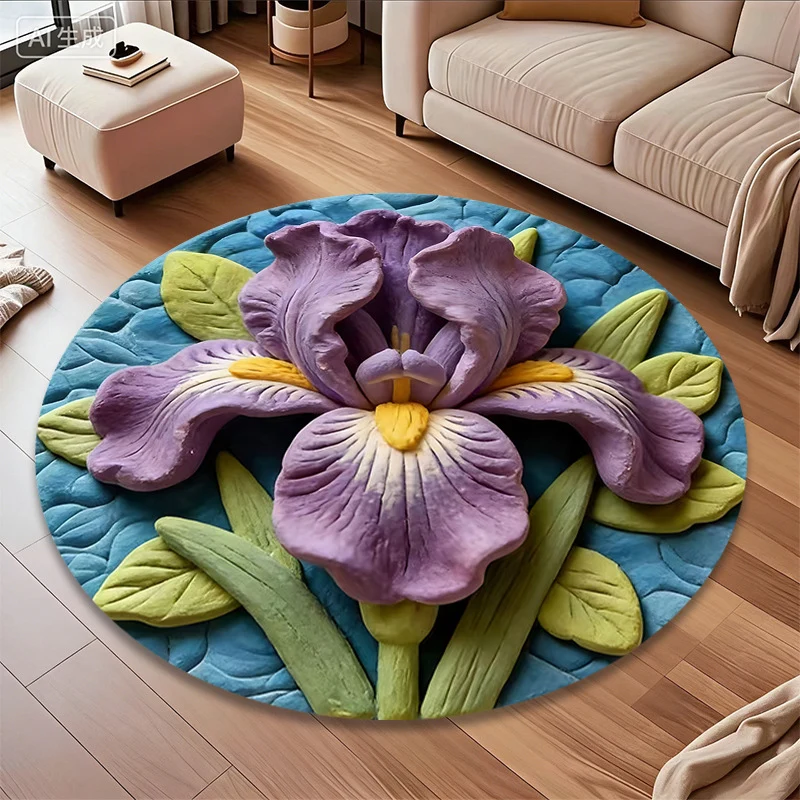 3D Blumen-Themen Teppich
