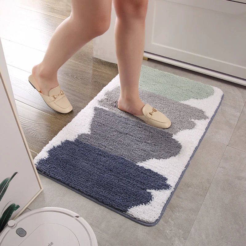 Strukturierter Blattdesign Badmatte