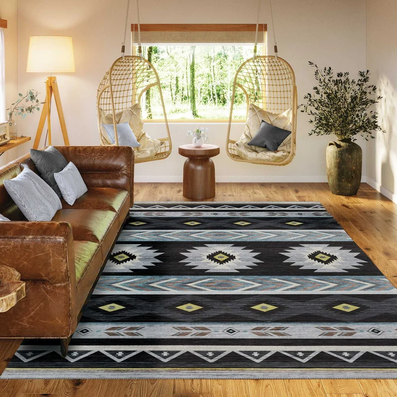 Native-inspirierter geometrischer Teppich
