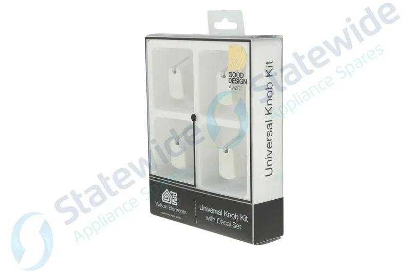 Universal Cooktop Knob White 35mm Skirt (Pack 4)