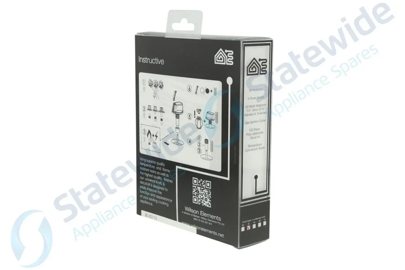 Universal Cooktop Knob White 35mm Skirt (Pack 4)