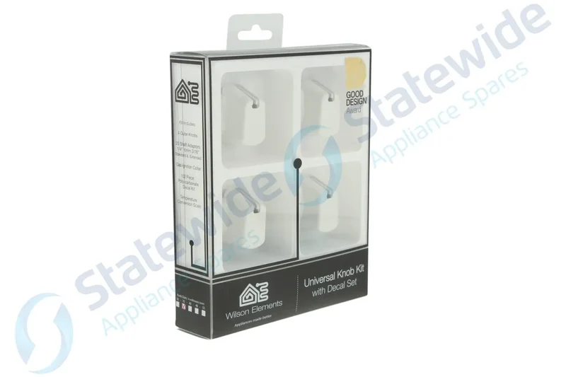 Universal Cooktop Knob White 35mm Skirt (Pack 4)