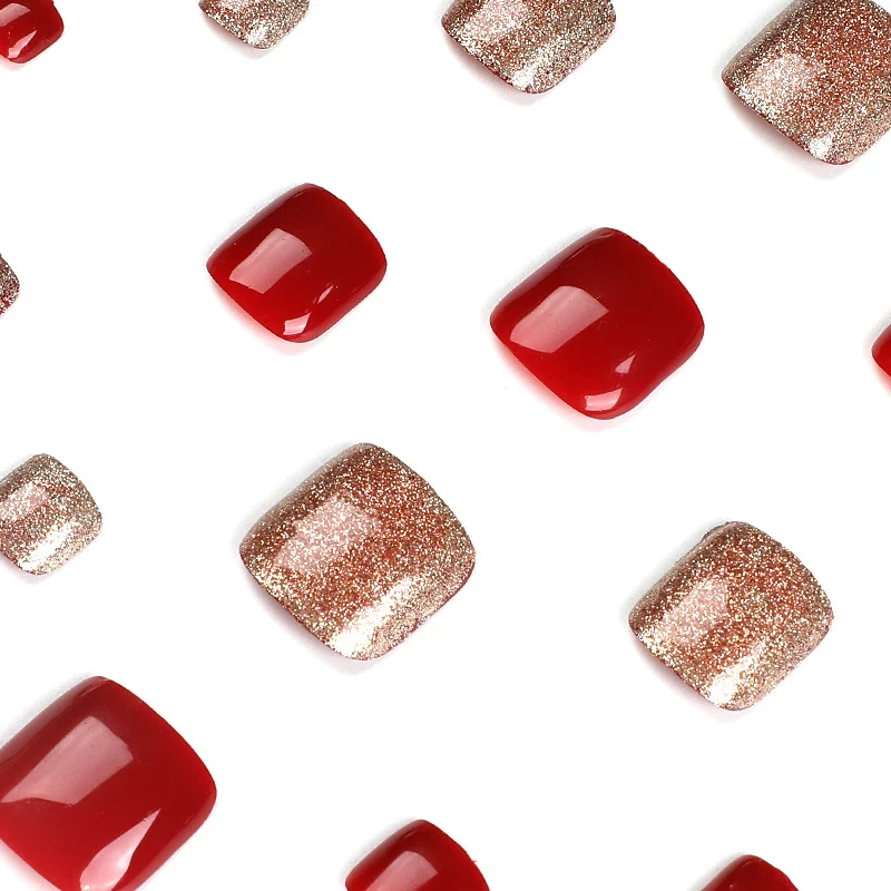 Elegante Fußnagelkunst mit Glitzer- und Farbverlauf Karnz