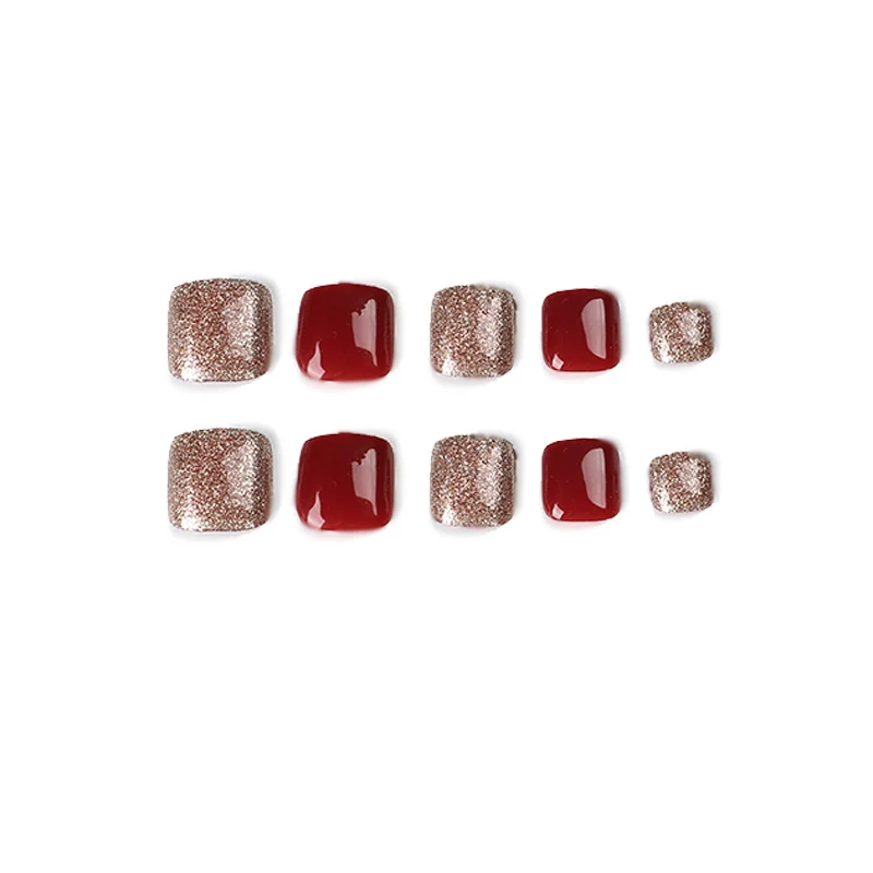 Elegante Fußnagelkunst mit Glitzer- und Farbverlauf Karnz