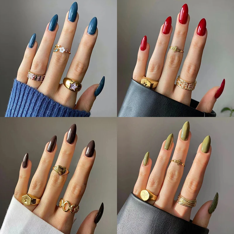 Elegante Acryl-Nägel mit Hochglanz-Finish Karnz