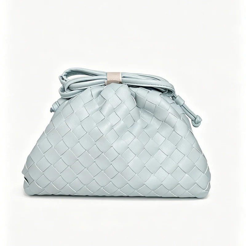Elegante Gewebte Leder Eimer Tasche Karnz