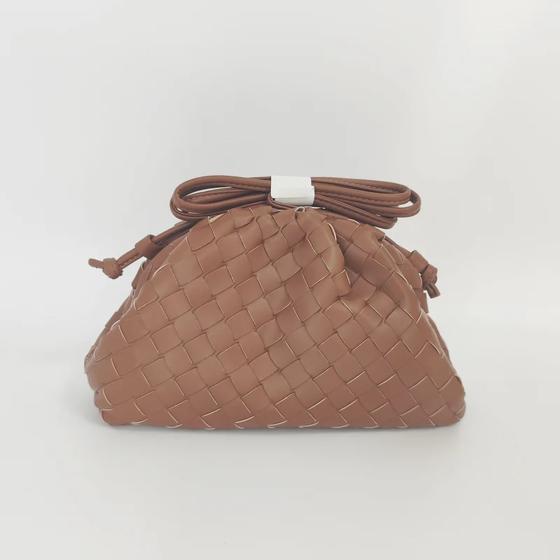 Elegante Gewebte Leder Eimer Tasche Karnz
