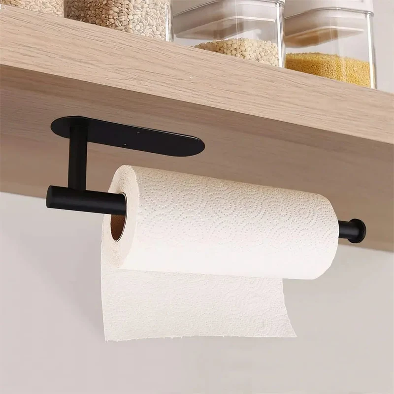 2-teilige Set wandmontierter Papierrollenhalter – kein Bohren, platzsparend & modern!
