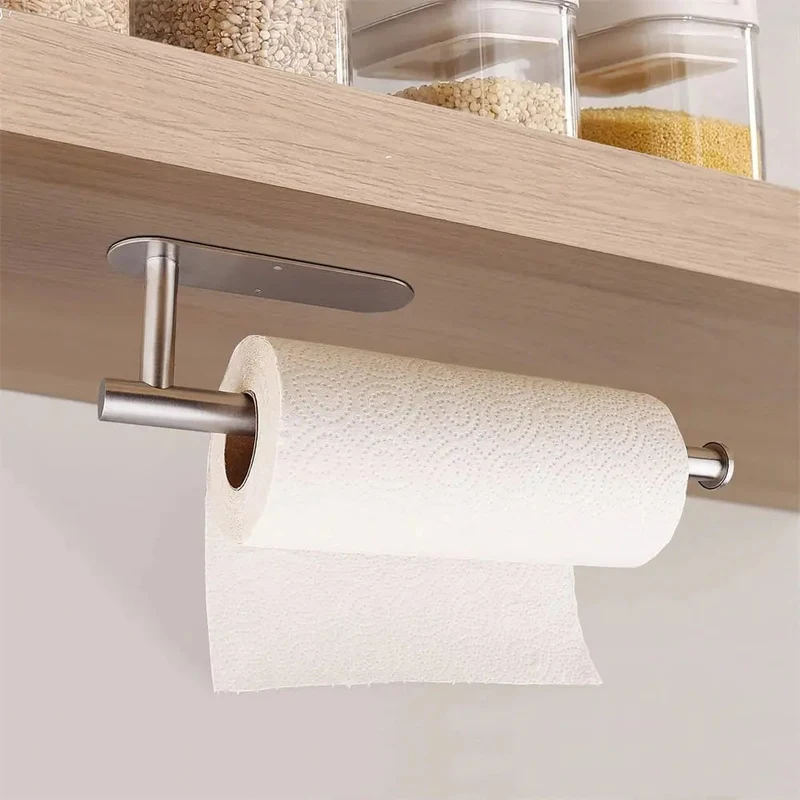 2-teilige Set wandmontierter Papierrollenhalter – kein Bohren, platzsparend & modern!