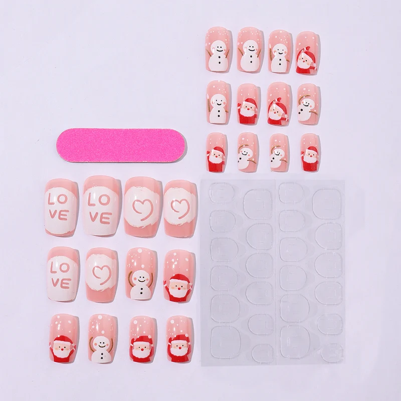 Festliches Kunstnagelset mit Weihnachtsdesign Karnz