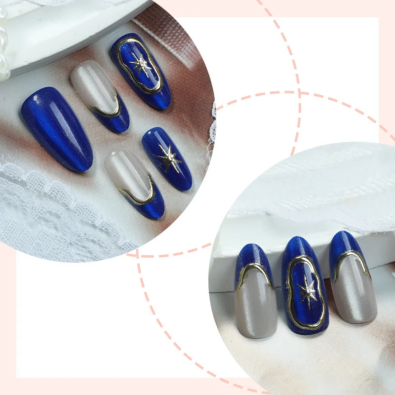 Kreatives Kunstnagelset mit Glitzer- und Sternenmotiven Karnz