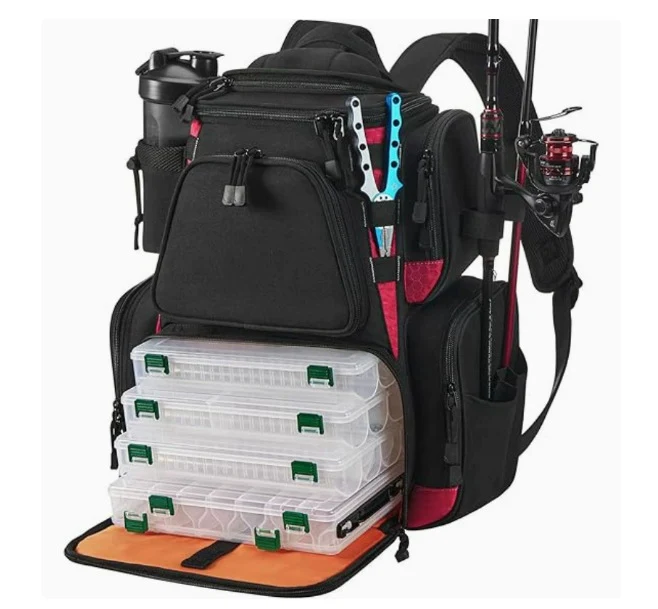 Angeln Multi-Compartment Rucksack Karnz