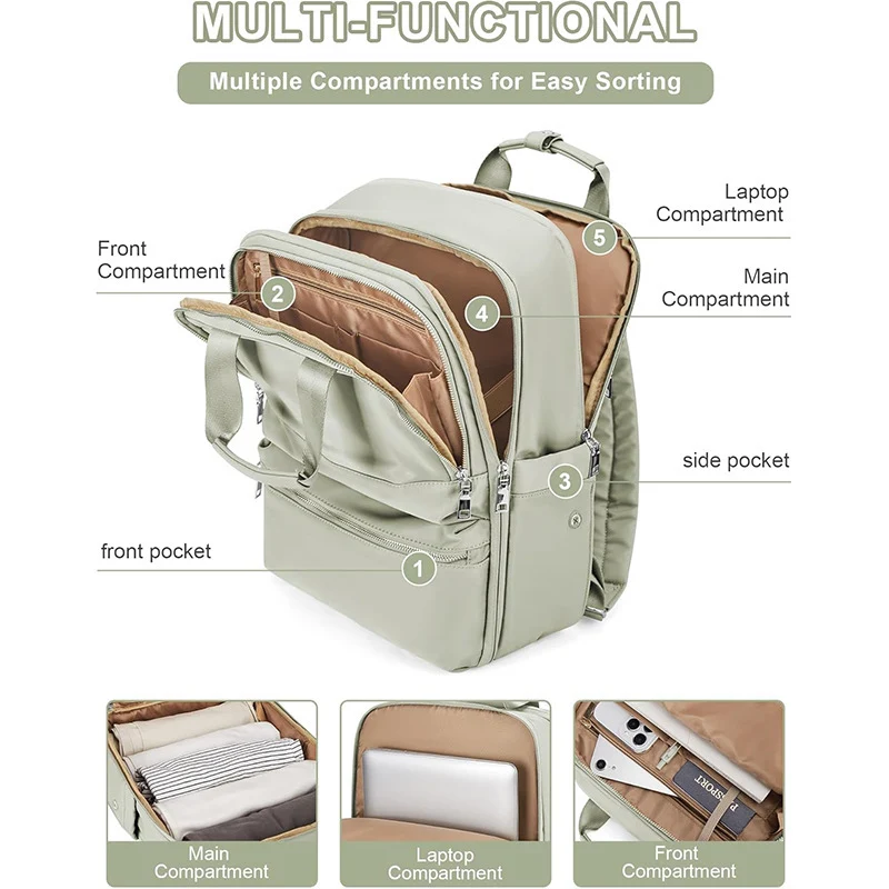 Reise-kompatibler Mehrzweck-Rucksack Karnz