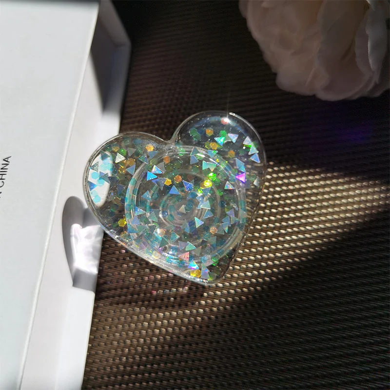 Glitzernder Herzförmiger Handy-Ständer Karnz