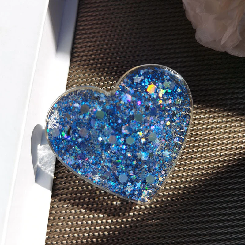 Glitzernder Herzförmiger Handy-Ständer Karnz