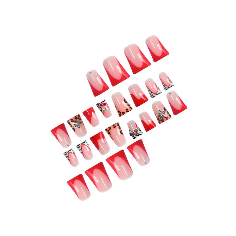 Trendy Künstlerisches Acryl Nageldesign Karnz