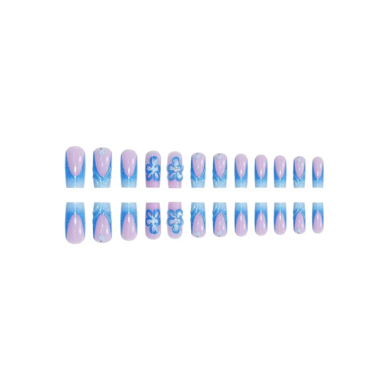 Blumen Design Acryl Nagel und Zehen Kunst Set Karnz
