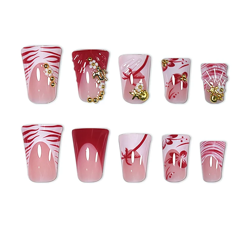 Florale Künstlerische Nagelverstärkungen Karnz