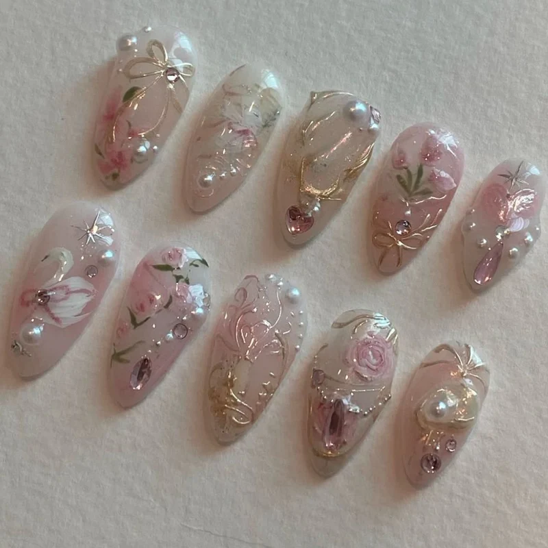 Floral Art Press-On Nail Set Karnz