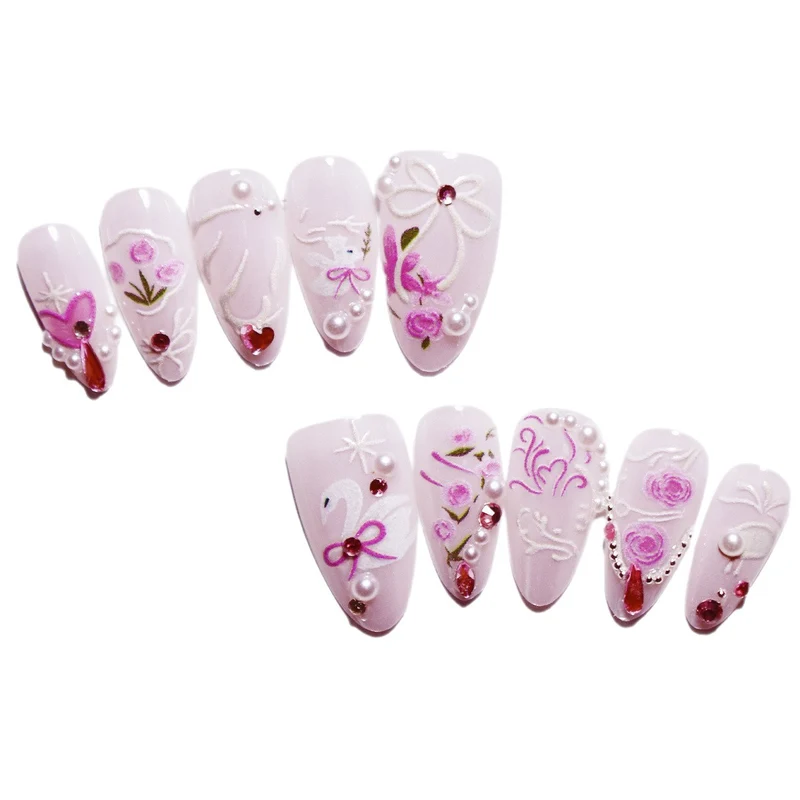 Floral Art Press-On Nail Set Karnz