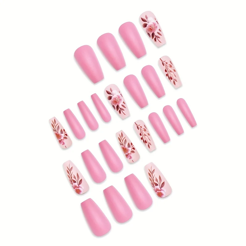 Florale Kunst Acryl Nagelerweiterungen Karnz