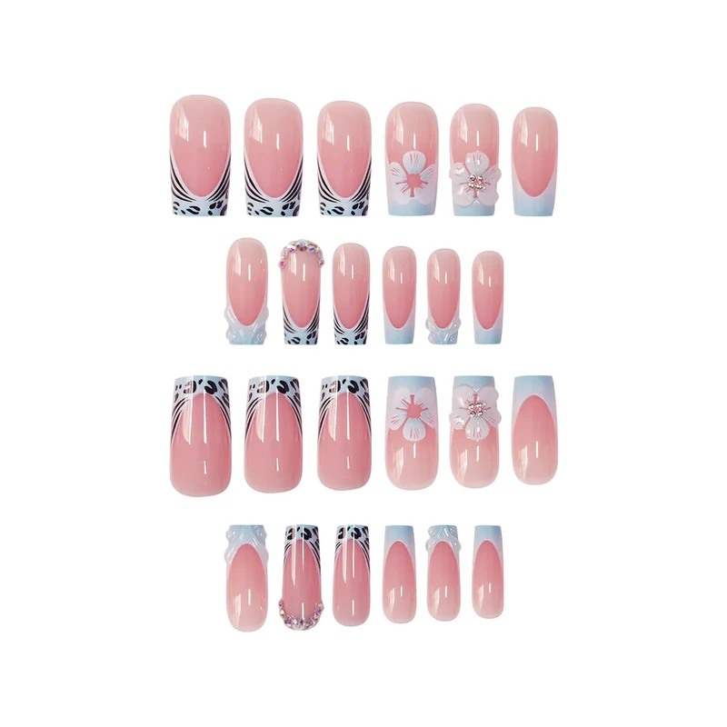 Floral Acryl Nagelkunst Erweiterungen Karnz
