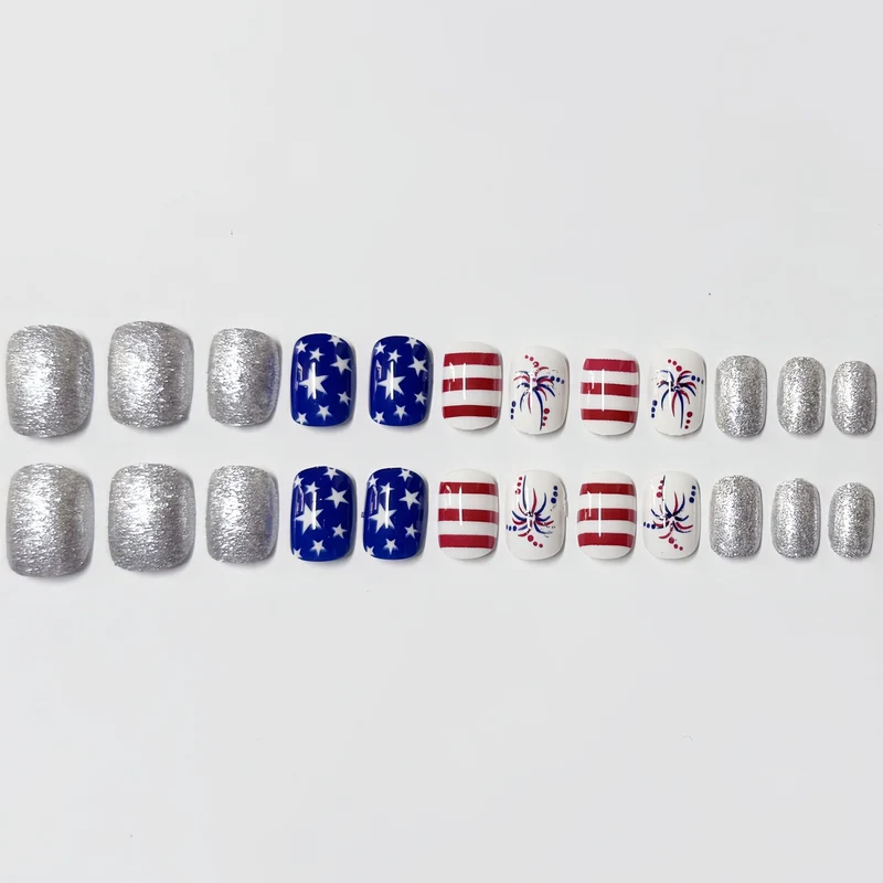Festliches Feuerwerk und Stern Nagelkunst Set Karnz