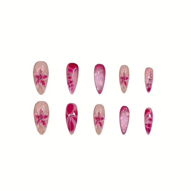 Elegantes Stiletto Nagelkunst Set Karnz