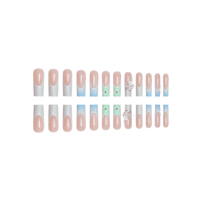 Elegante Florale Acryl-Nagelerweiterungen Karnz