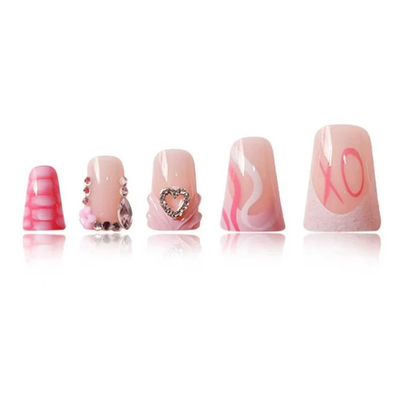 Elegantes dekoratives Acrylnagelset Karnz