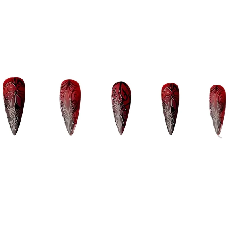 Ausgefallene Gothic Stiletto Nagelverzierungen Karnz
