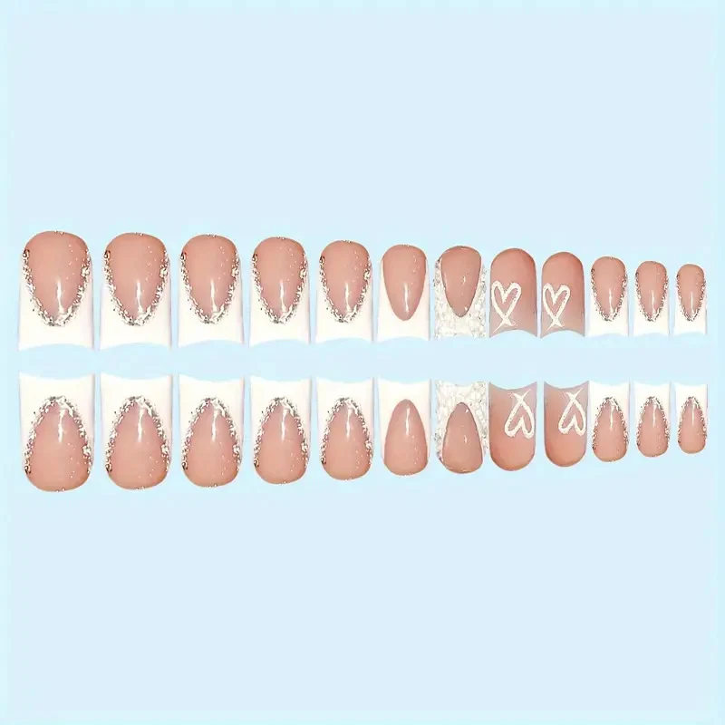 Dekorativer Press-On Nagelset Karnz